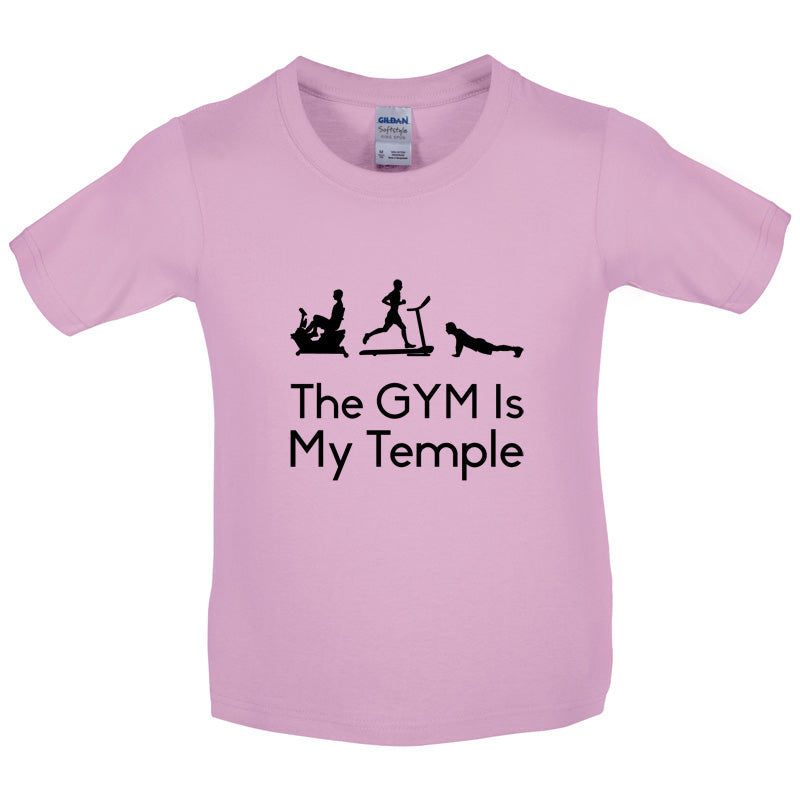 The GYM Is My Temple Kids T Shirt