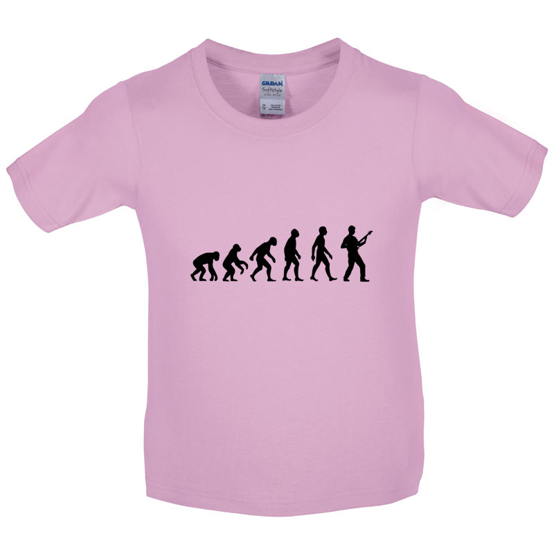 Evolution of Man Bass Guitar Player Kids T Shirt