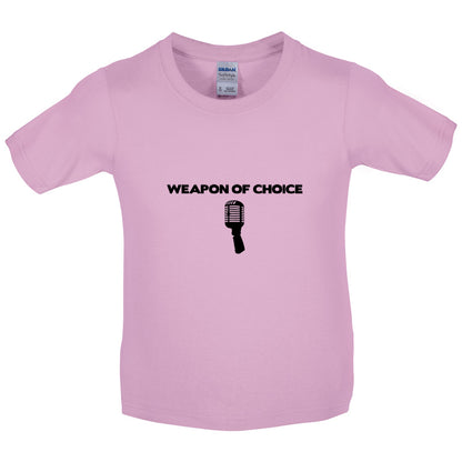 Weapon Of Choice Microphone Kids T Shirt