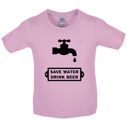 Save Water Drink Beer Kids T Shirt