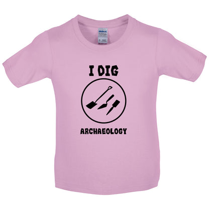 I Dig Archaeology Kids T Shirt