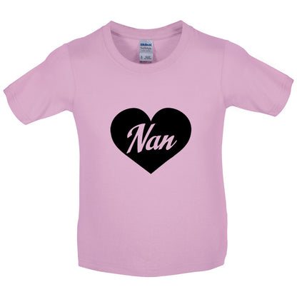 Heart Nan Kids T Shirt