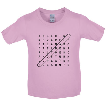 Football WordSearch Kids T Shirt