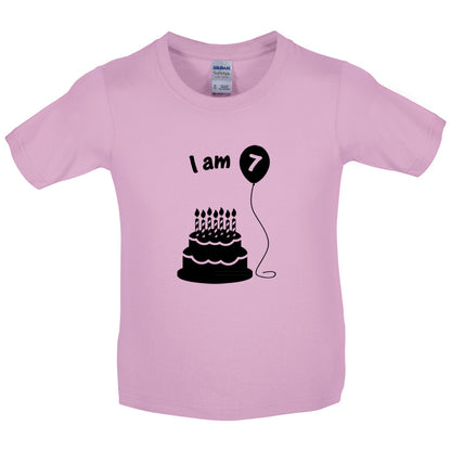 I Am 7 Kids Birthday T Shirt