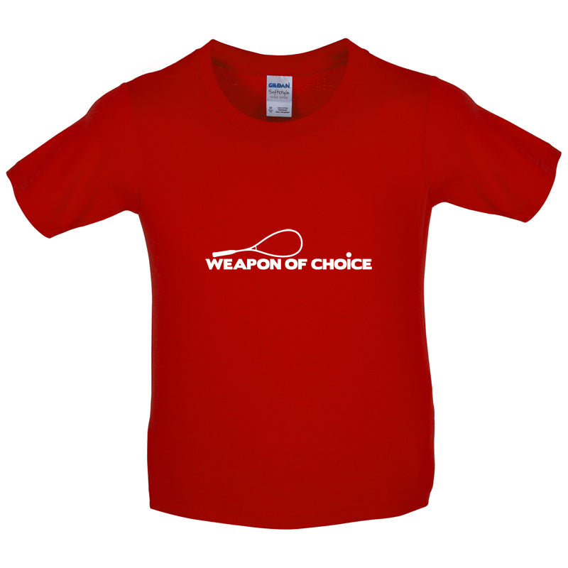 Weapon Of Choice Squash Kids T Shirt