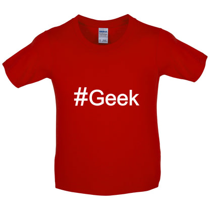 #Geek (Hashtag) Kids T Shirt