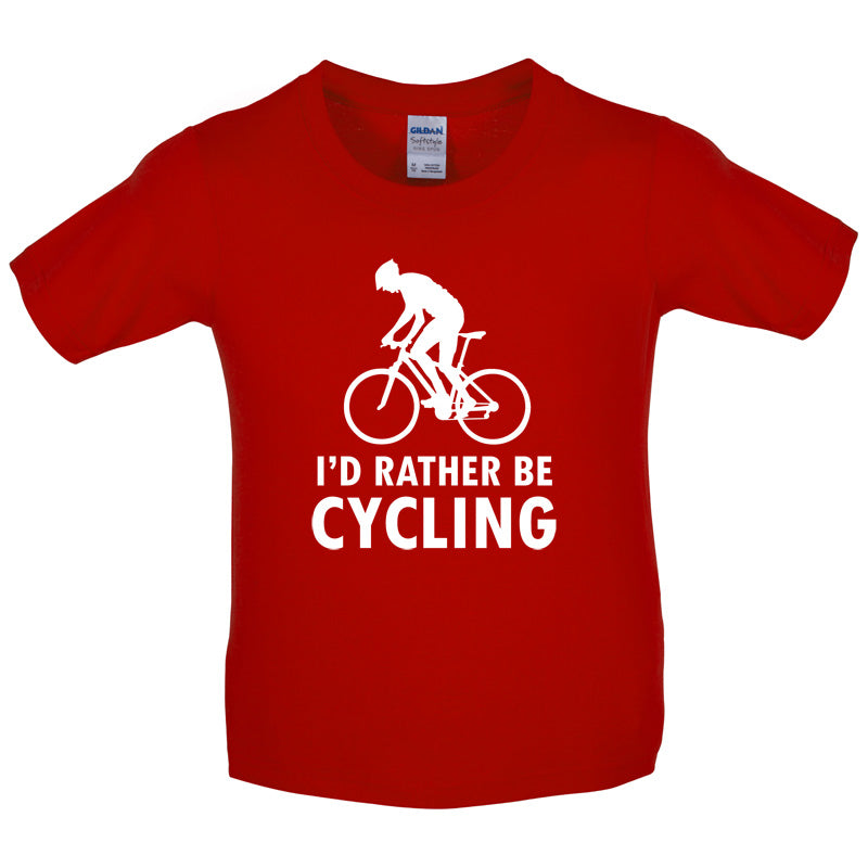 I'd Rather Be Cycling Kids T Shirt