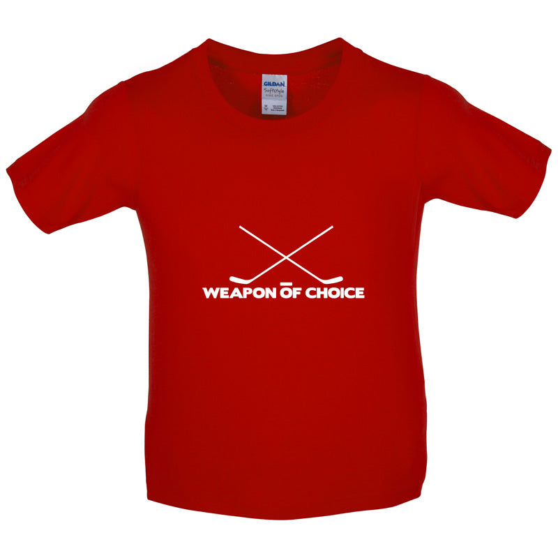 Weapon Of Choice Ice Hockey Kids T Shirt