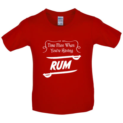 Time Flies When You're Having Rum Kids T Shirt