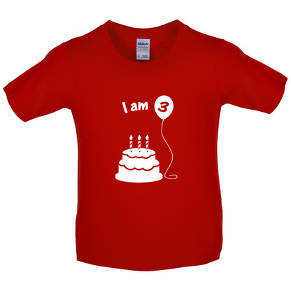 I Am 3 Kids Birthday T Shirt
