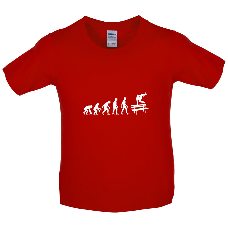 Evolution Of Man Freerunning Kids T Shirt