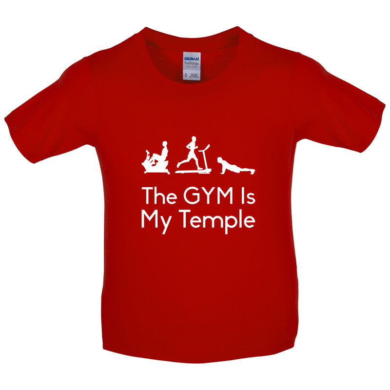 The GYM Is My Temple Kids T Shirt