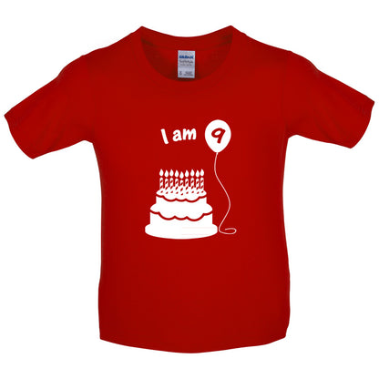 I Am 9 Kids Birthday T Shirt