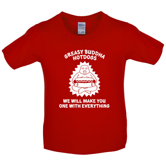 Greasy Buddha Hotdogs Kids T Shirt