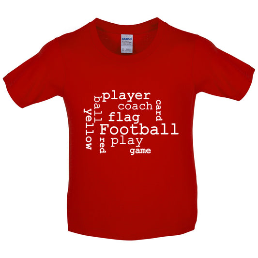 Football Word Cloud Kids T Shirt