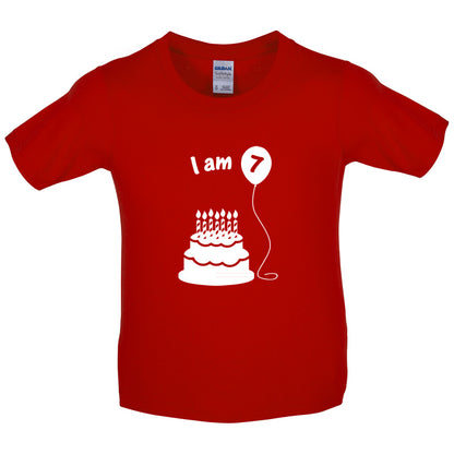 I Am 7 Kids Birthday T Shirt