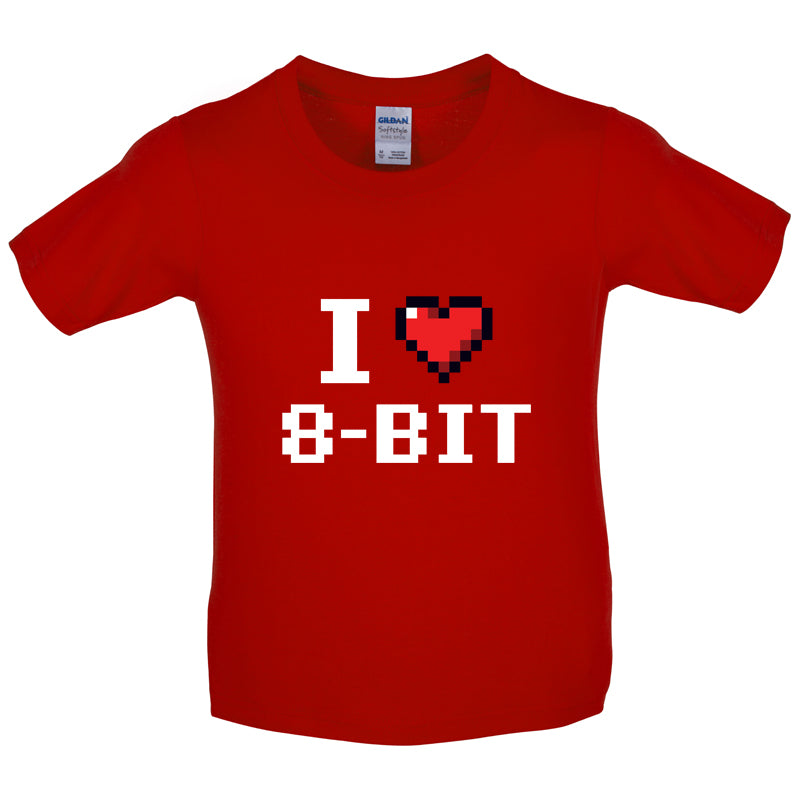 I Love 8-Bit Kids T Shirt