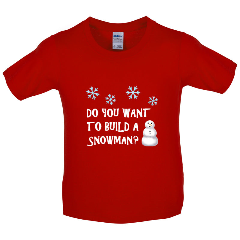 Do You Want To Build A Snowman Kids T Shirt