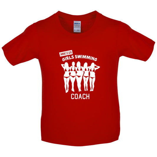 Amateur Girls Swimming Coach Kids T Shirt