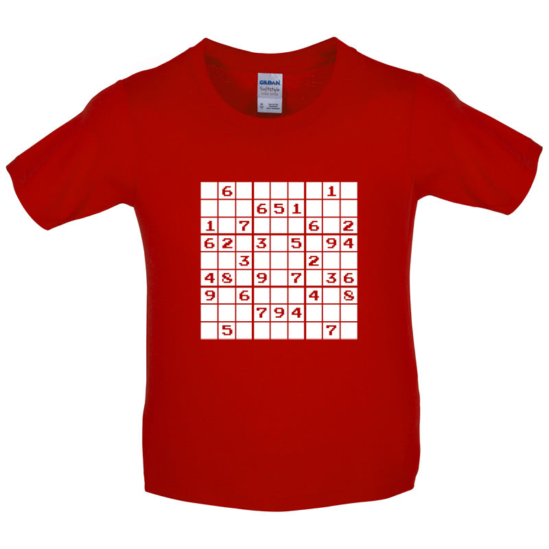 Sudoku Gamer Puzzle Kids T Shirt