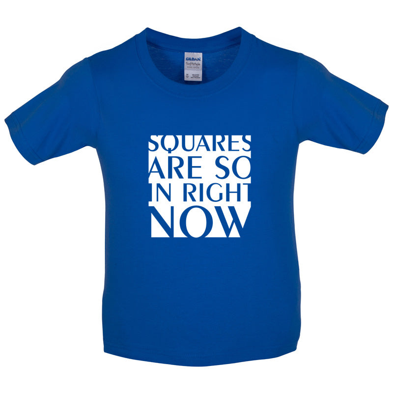 Squares Are So In Right Now Kids T Shirt