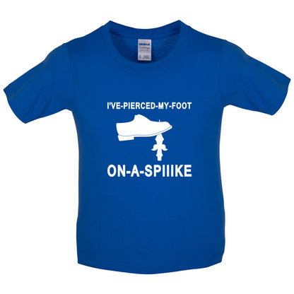 I've Pierced My Foot On A Spike! Kids T Shirt