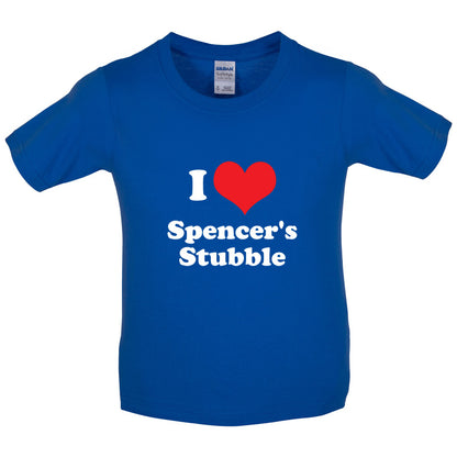 I Love Spencer's Stubble Kids T Shirt