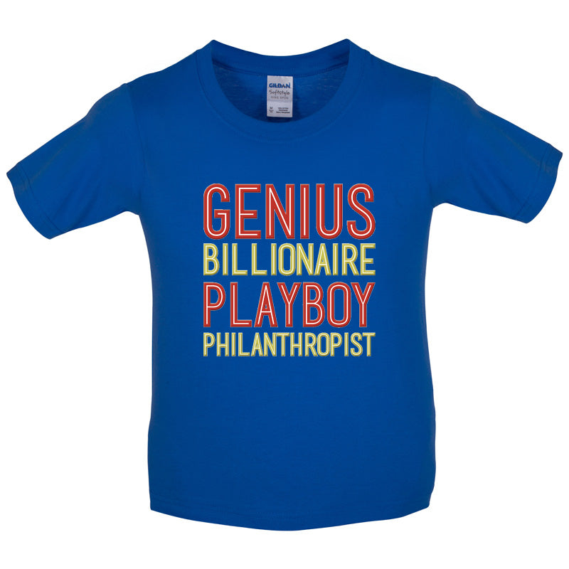 Genius Billionaire Playboy Philanthropist Kids T Shirt