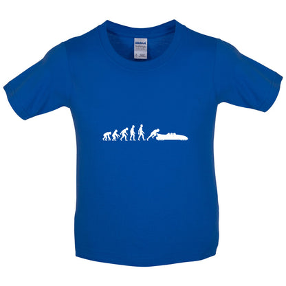 Evolution of Man Bobsleigh Kids T Shirt