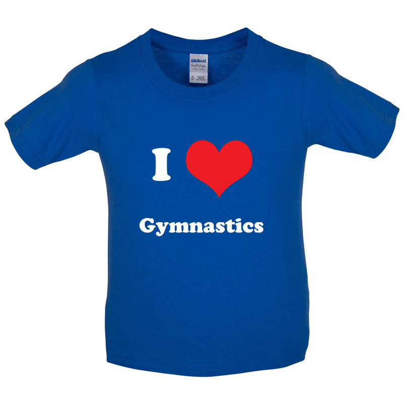 I Love Gymnastics Kids T Shirt