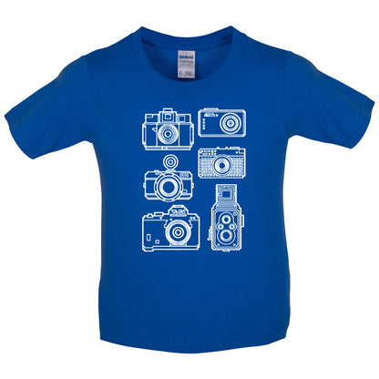 Vintage Cameras Kids T Shirt