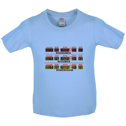 Deloreon Time Machine Circuits Kids T Shirt