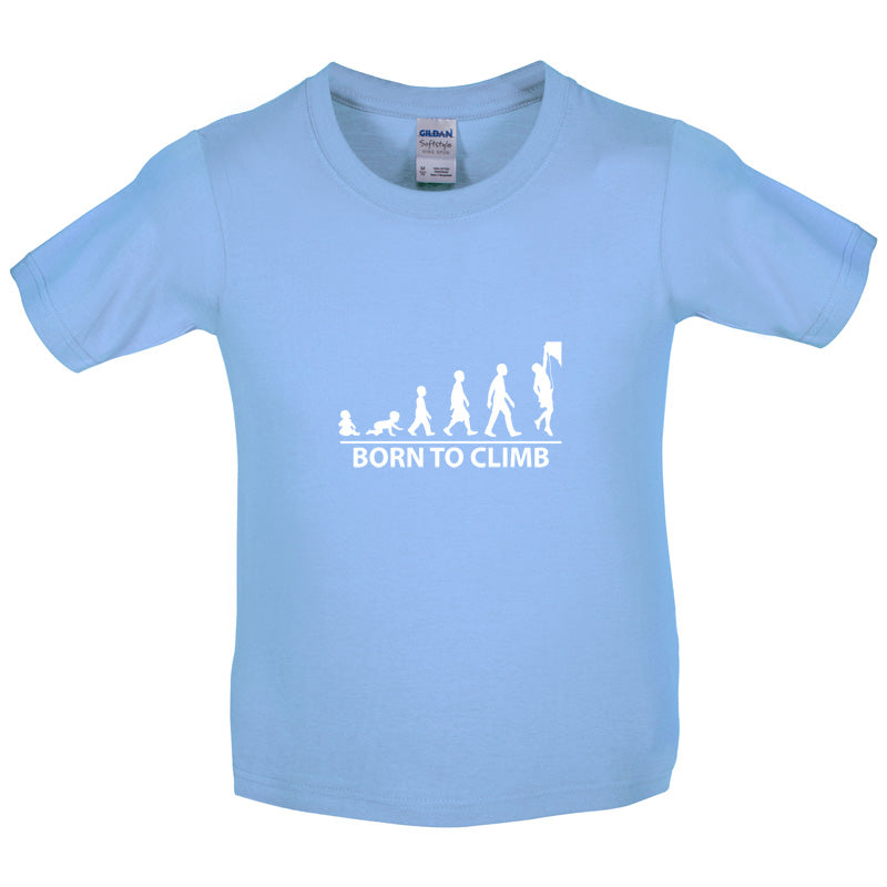 Born To Climb (Rock Climb) Kids T Shirt