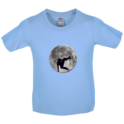 Free Running Moon Kids T Shirt