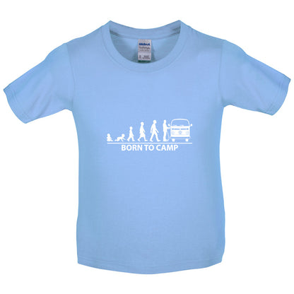 Born To Camp (Bay Window) Kids T Shirt