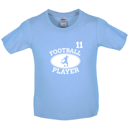 Football Player 11 Kids T Shirt