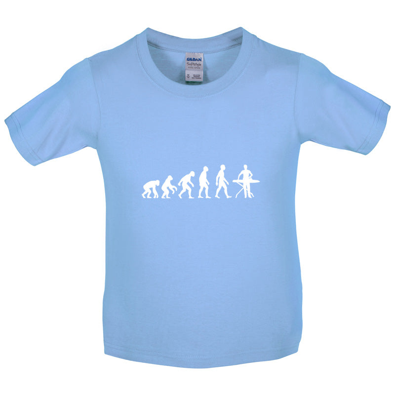 Evolution Of Man Ironing Kids T Shirt