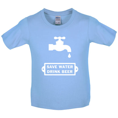 Save Water Drink Beer Kids T Shirt