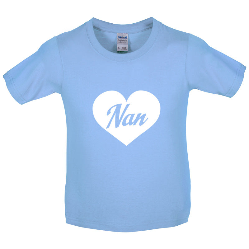 Heart Nan Kids T Shirt