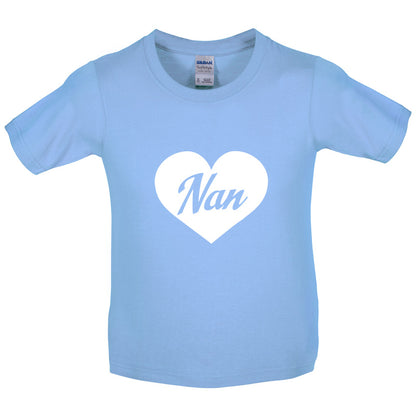 Heart Nan Kids T Shirt