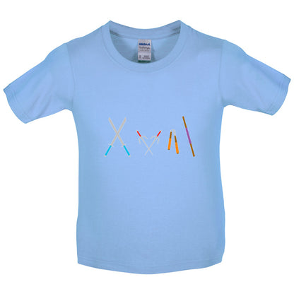 Colour Turtle Weapons Kids T Shirt