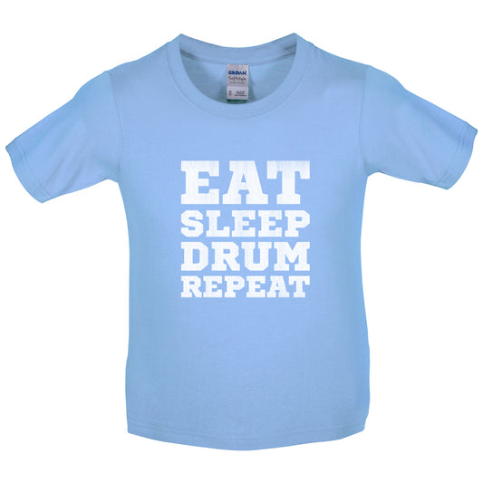 Eat Sleep Drum Repeat Kids T Shirt