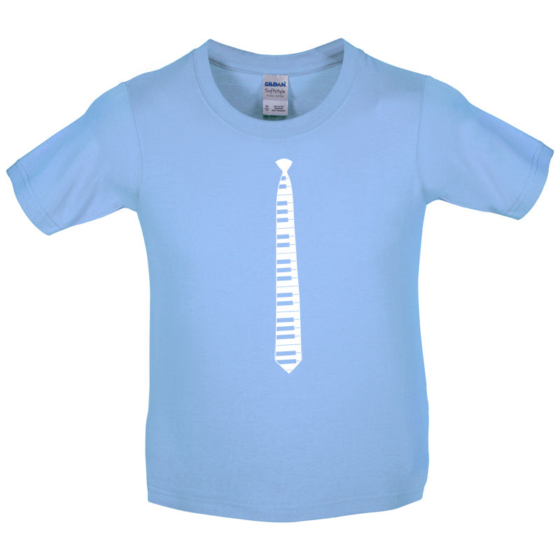 Piano Key Tie Kids T Shirt