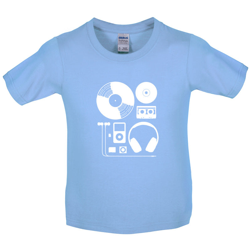 Evolution of Music Hardware Kids T Shirt