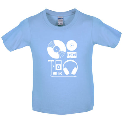 Evolution of Music Hardware Kids T Shirt