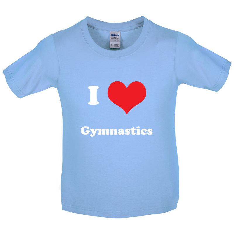 I Love Gymnastics Kids T Shirt