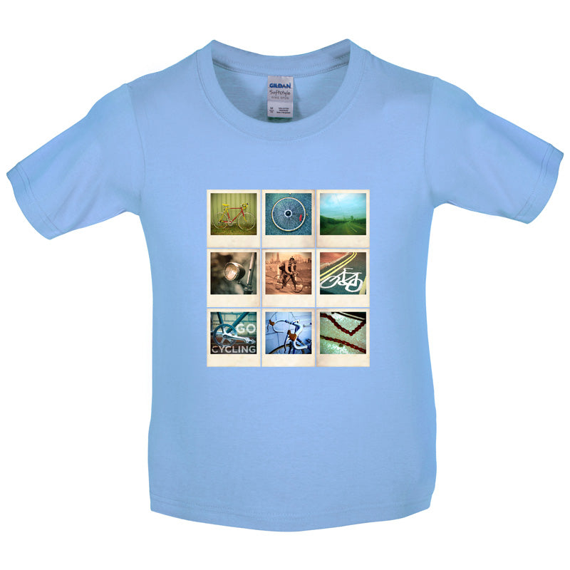 Go Cycling Photo Collage Kids T Shirt