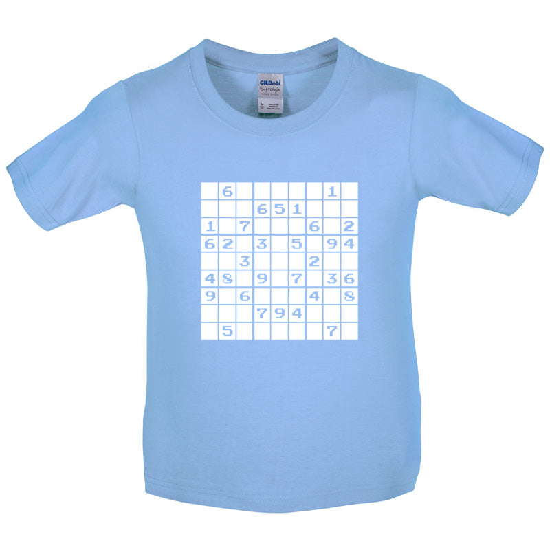 Sudoku Gamer Puzzle Kids T Shirt