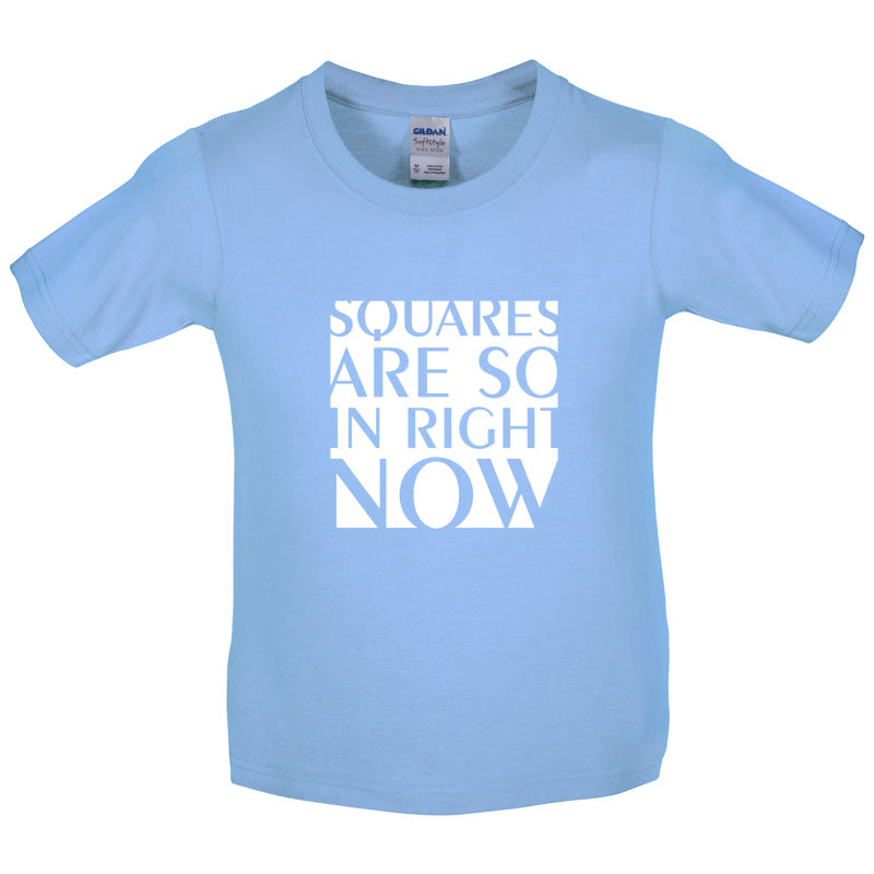 Squares Are So In Right Now Kids T Shirt