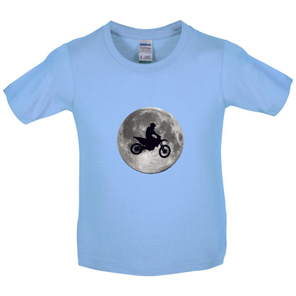 Motorcross Moon Kids T Shirt